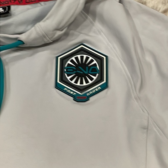 Star Wars Hoodie First Order 709 Pullover Stretch Grey Long Sleeve Size L - Picture 3 of 8